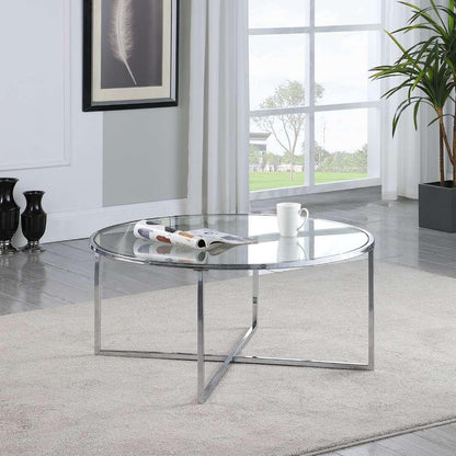 Chintaly - Ariel Contemporary 5-Piece Nesting Glass Cocktail Table Set - ARIEL-CT-NST veiw 8