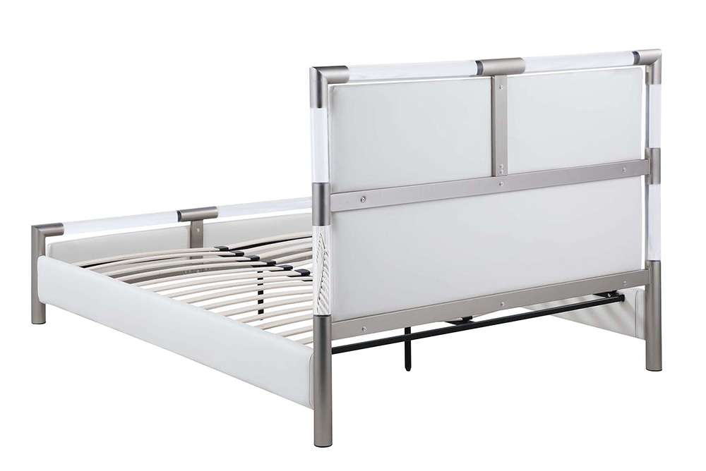 Chintaly - Barcelona - Acrylic Bedroom Set w/ Queen Bed, Buffet & Lamp Table - BARCELONA-QN-3PC veiw 4