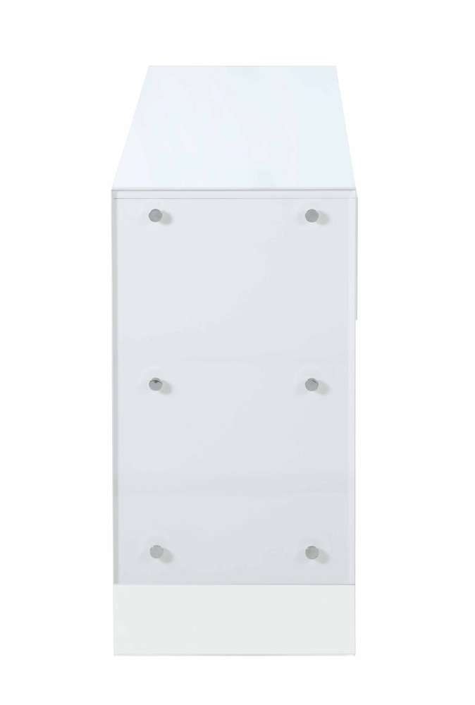 Chintaly - Barcelona Contemporary Wooden & Solid Acrylic Buffet w/ 6 Drawers - BARCELONA-BUF veiw 3