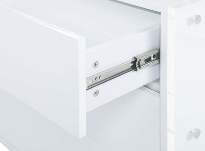Chintaly - Barcelona Contemporary Wooden & Solid Acrylic Buffet w/ 6 Drawers - BARCELONA-BUF veiw 5