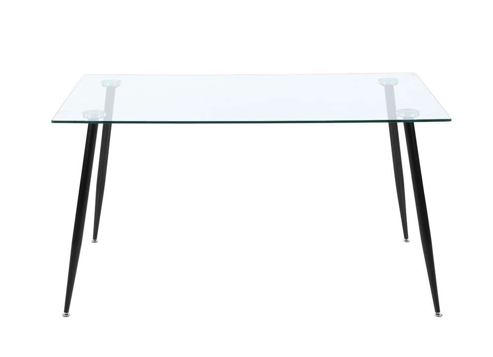 Chintaly - Bertha Contemporary Dining Set w/ Rectangular Glass Table & 4 Chairs - BERTHA-5PC veiw 4