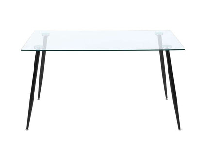 Chintaly - Bertha Contemporary Dining Set w/ Rectangular Glass Table & 4 Chairs - BERTHA-5PC veiw 4