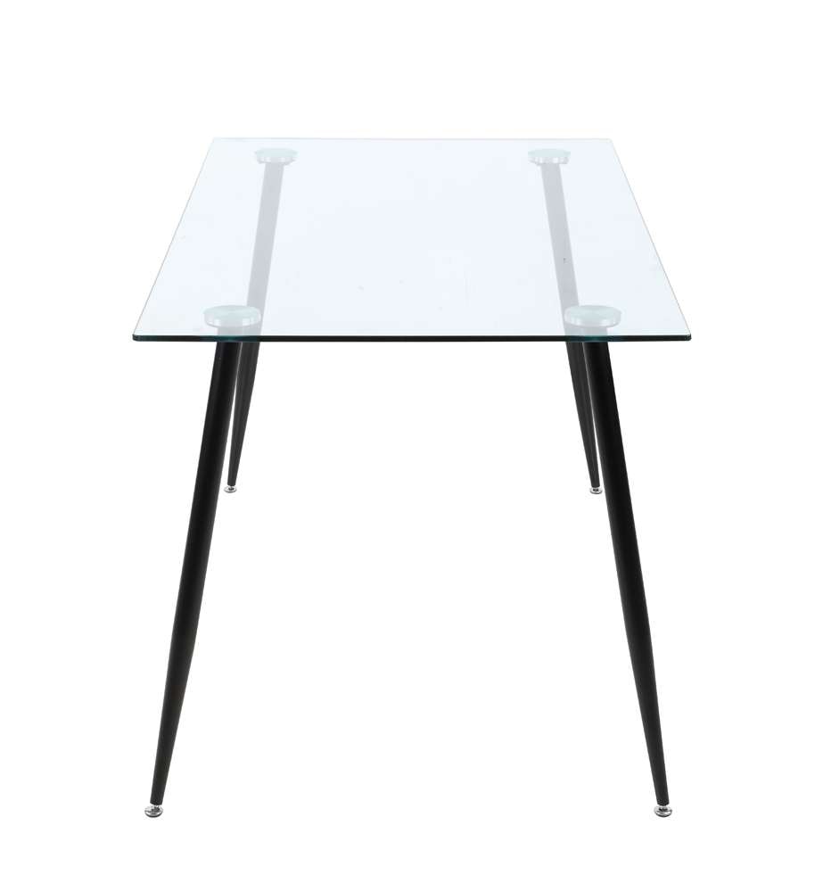 Chintaly - Bertha Contemporary Dining Set w/ Rectangular Glass Table & 4 Chairs - BERTHA-5PC veiw 5
