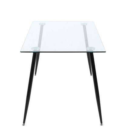 Chintaly - Bertha Contemporary Dining Set w/ Rectangular Glass Table & 4 Chairs - BERTHA-5PC veiw 5