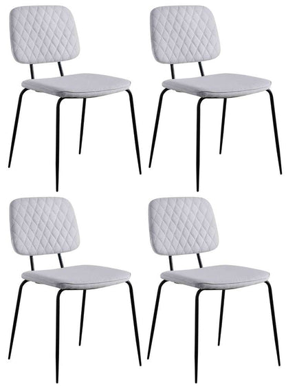 Chintaly - Bertha Contemporary Dining Set w/ Rectangular Glass Table & 4 Chairs - BERTHA-5PC veiw 12