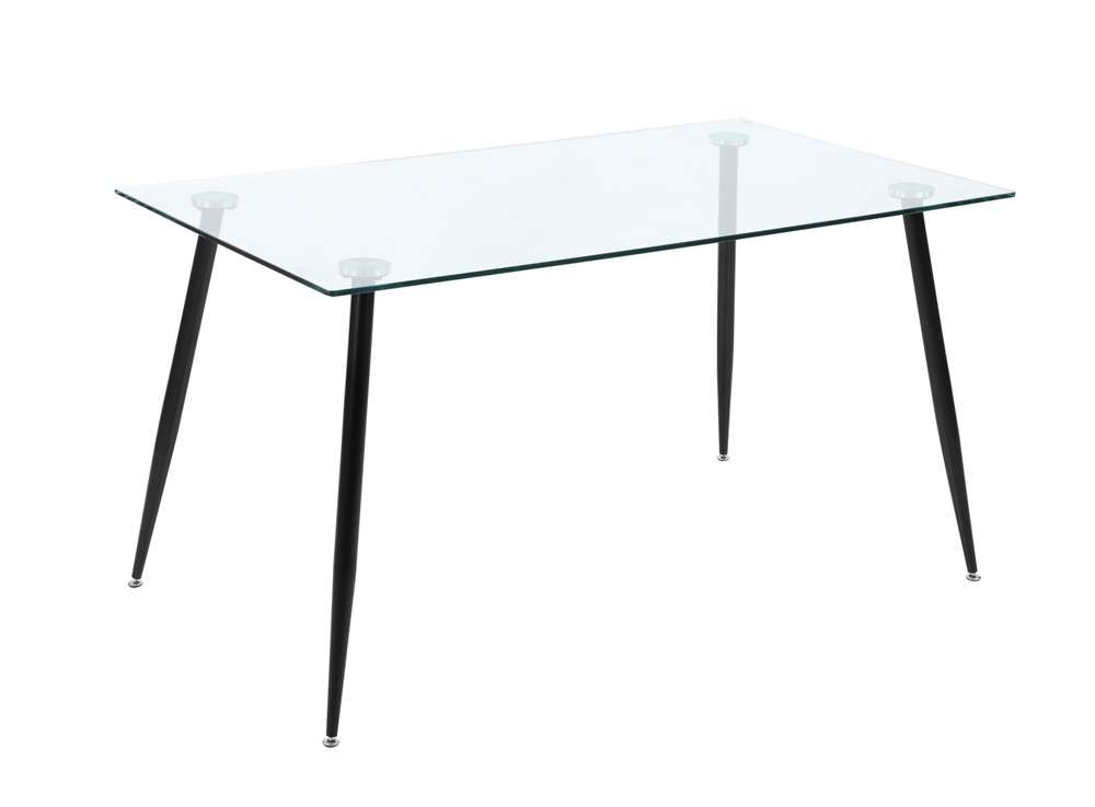 Chintaly - Bertha Contemporary Glass Top Dining Table - BERTHA-DT veiw 1