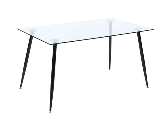 Chintaly - Bertha Contemporary Glass Top Dining Table - BERTHA-DT veiw 1