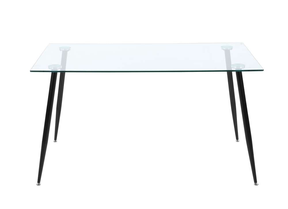 Chintaly - Bertha Contemporary Glass Top Dining Table - BERTHA-DT veiw 2