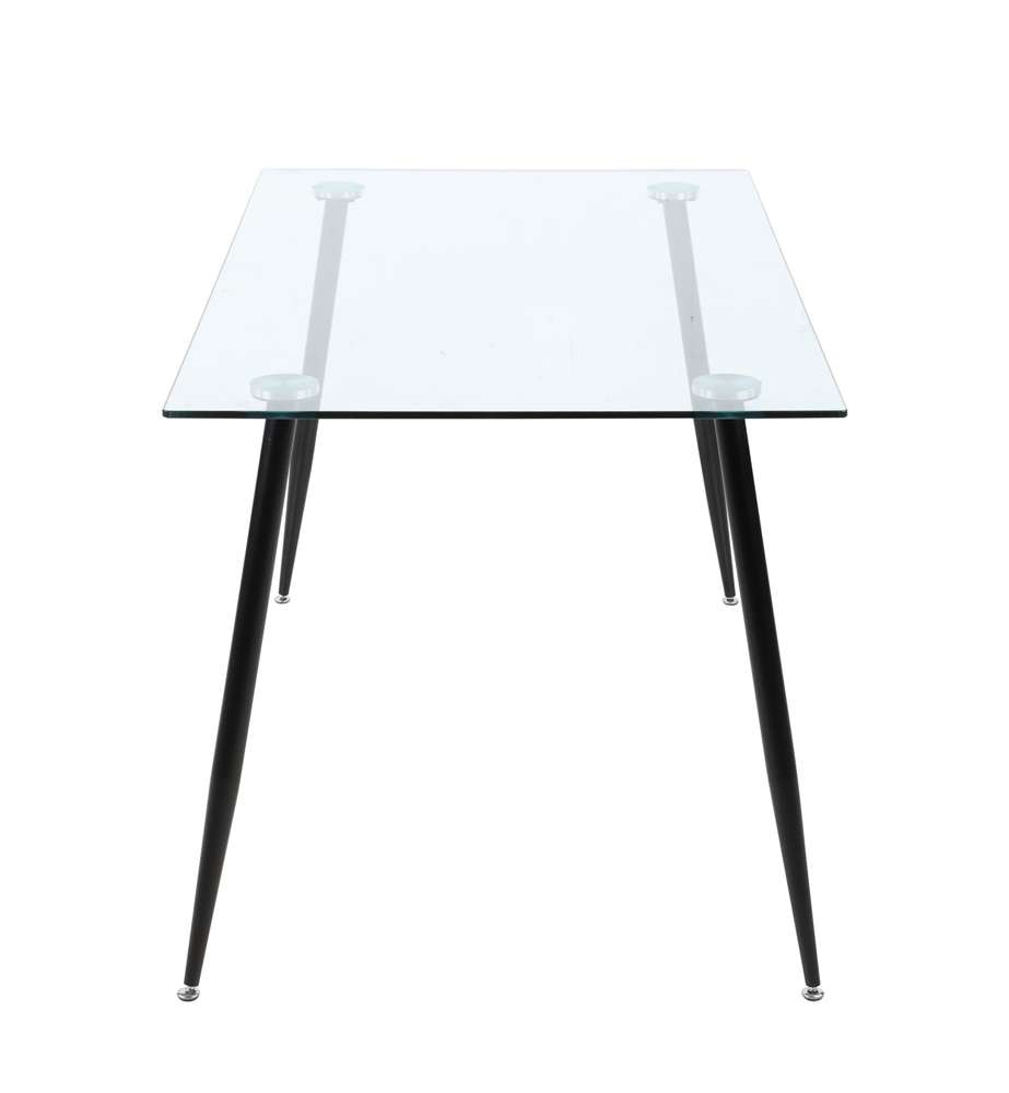 Chintaly - Bertha Contemporary Glass Top Dining Table - BERTHA-DT veiw 3