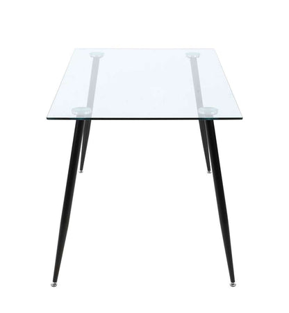 Chintaly - Bertha Contemporary Glass Top Dining Table - BERTHA-DT veiw 3