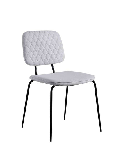 Chintaly - Bertha Contemporary Side Chair w/ Diamond Stitch Backrest (Set of 4) - BERTHA-SC-GRY veiw 1