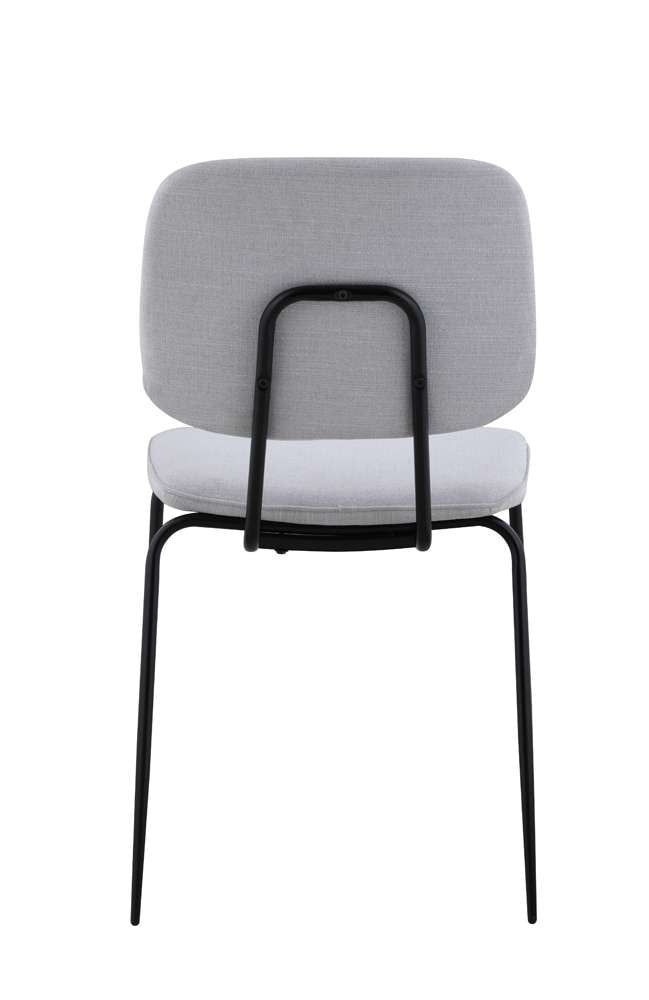 Chintaly - Bertha Contemporary Side Chair w/ Diamond Stitch Backrest (Set of 4) - BERTHA-SC-GRY veiw 2