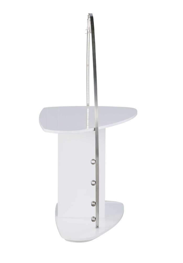 Chintaly - Bowery Contemporary Bar w/ Customizable LED Lights & Bottle Racks - BOWERY-BAR-WHT veiw 10