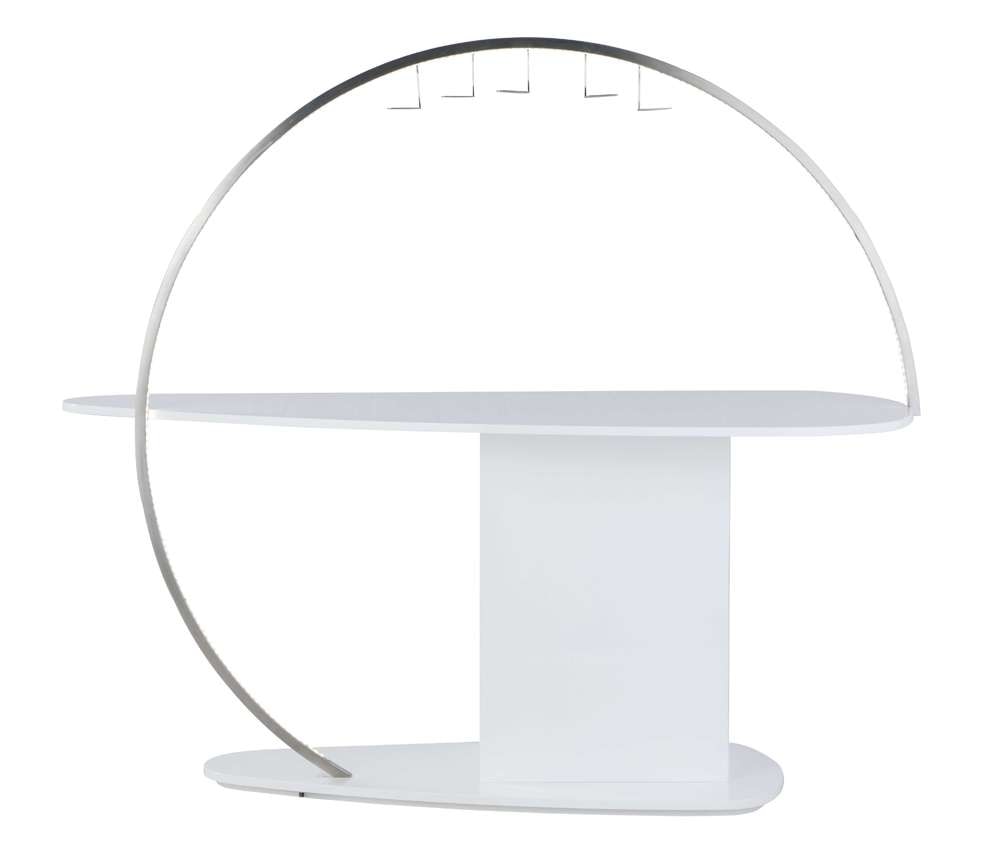 Chintaly - Bowery Contemporary Bar w/ Customizable LED Lights & Bottle Racks - BOWERY-BAR-WHT veiw 11