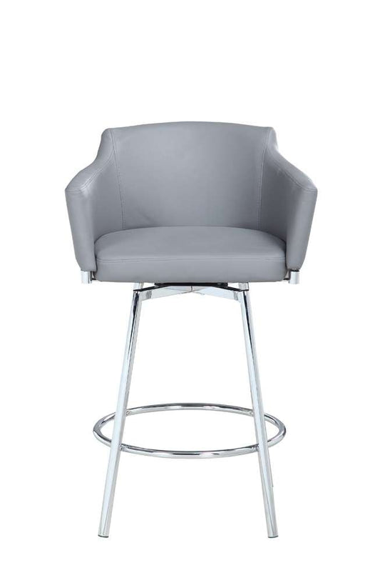 Chintaly - Club Bar Stool With Memory Swivel - DUSTY-BS-GRY veiw 2