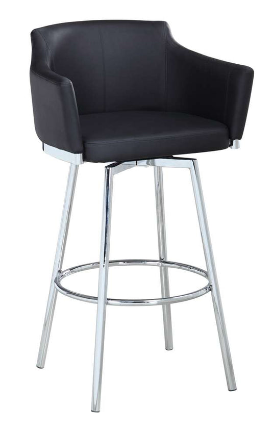 Chintaly - Club Bar Stool With Memory Swivel - DUSTY-BS-BLK veiw 1