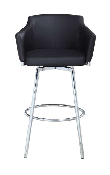 Chintaly - Club Bar Stool With Memory Swivel - DUSTY-BS-BLK veiw 2