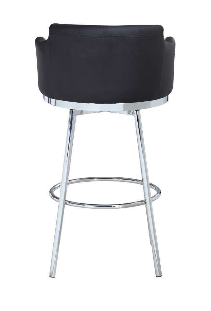 Chintaly - Club Bar Stool With Memory Swivel - DUSTY-BS-BLK veiw 4