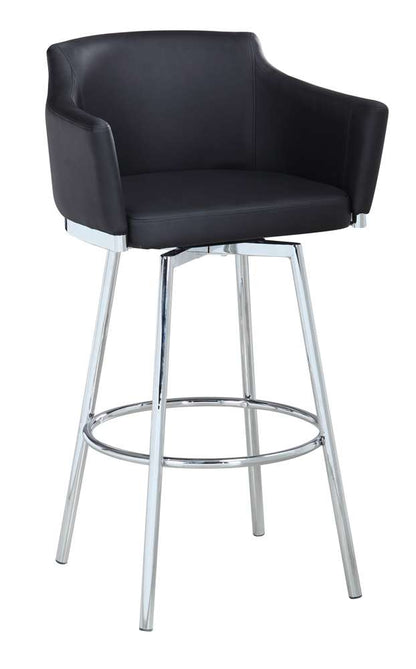 Chintaly - Club Counter Stool With Memory Swivel - DUSTY-CS-BLK veiw 1