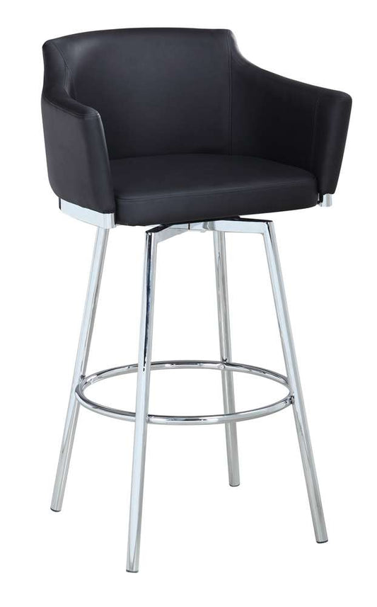 Chintaly - Club Counter Stool With Memory Swivel - DUSTY-CS-BLK veiw 1