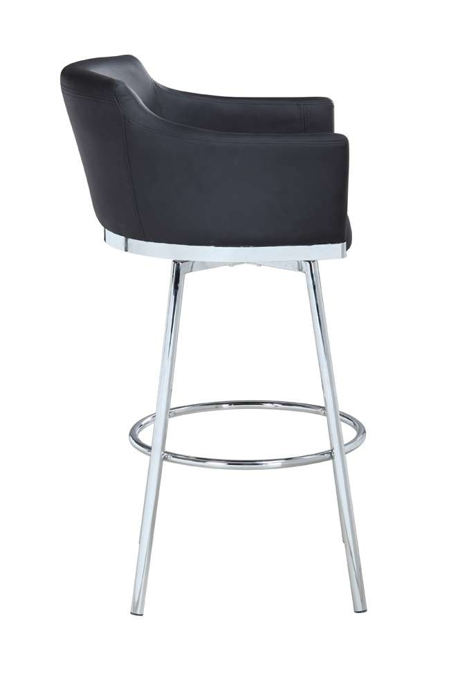 Chintaly - Club Counter Stool With Memory Swivel - DUSTY-CS-BLK veiw 2