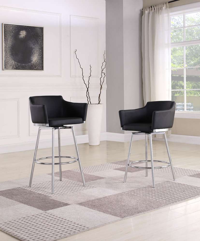 Chintaly - Club Counter Stool With Memory Swivel - DUSTY-CS-BLK veiw 5