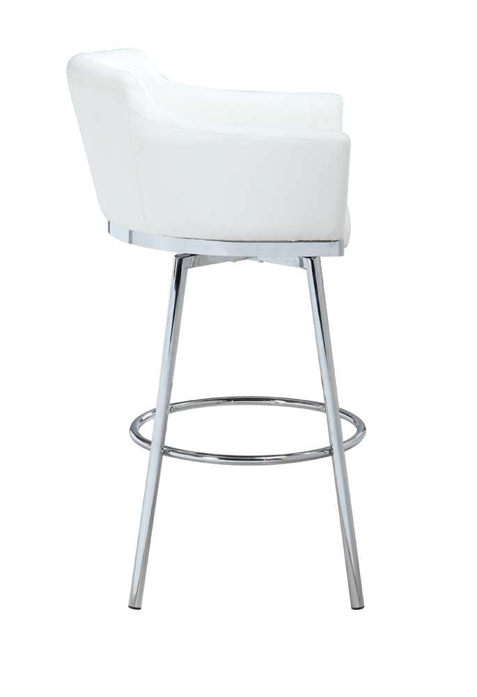 Chintaly - Club Counter Stool With Memory Swivel - DUSTY-CS-WHT veiw 3