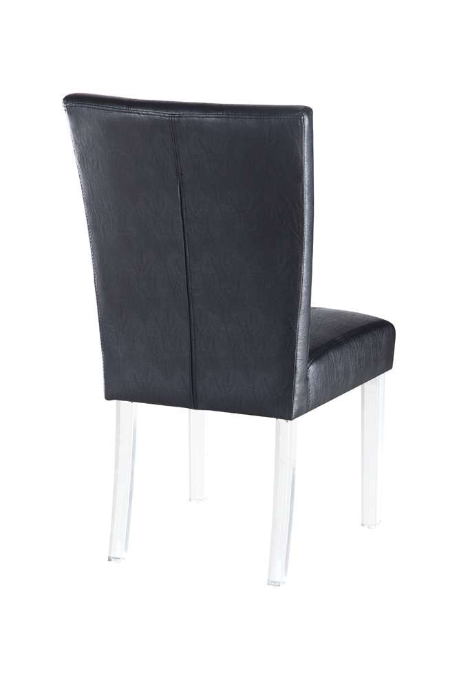 Chintaly - Contemporary Curved Flare-Back Parson Side Chair (Set of 2) - 4038-PRS-SC-BLK veiw 2