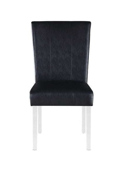 Chintaly - Contemporary Curved Flare-Back Parson Side Chair (Set of 2) - 4038-PRS-SC-BLK veiw 3