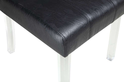 Chintaly - Contemporary Curved Flare-Back Parson Side Chair (Set of 2) - 4038-PRS-SC-BLK veiw 5