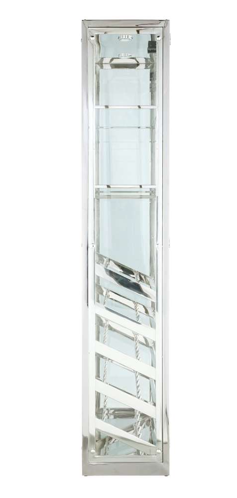 Chintaly - Contemporary Glass Curio w/ Wine & Stemware Racks - 6655-CUR veiw 5