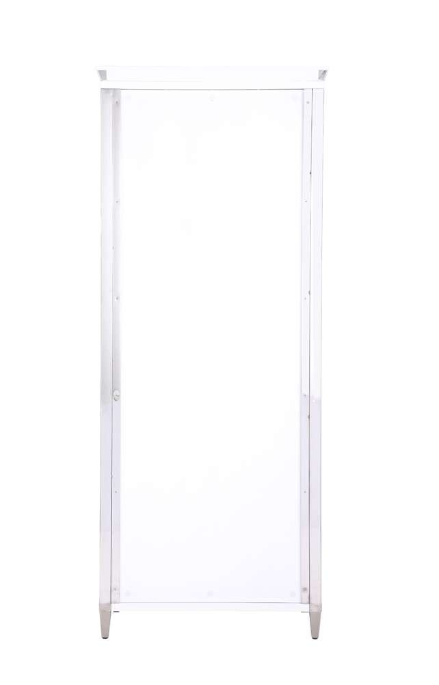 Chintaly - Contemporary Tempered Glass Curio w/ Shelves, Lighting & Locking Doors - 6652-CUR veiw 5