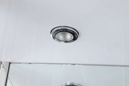 Chintaly - Contemporary Tempered Glass Curio w/ Shelves, Lighting & Locking Doors - 6652-CUR veiw 7