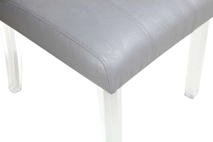 Chintaly - Curved Flare Back Parson Side Chair in Grey (Set of 2) - 4038-PRS-SC-GRY veiw 5