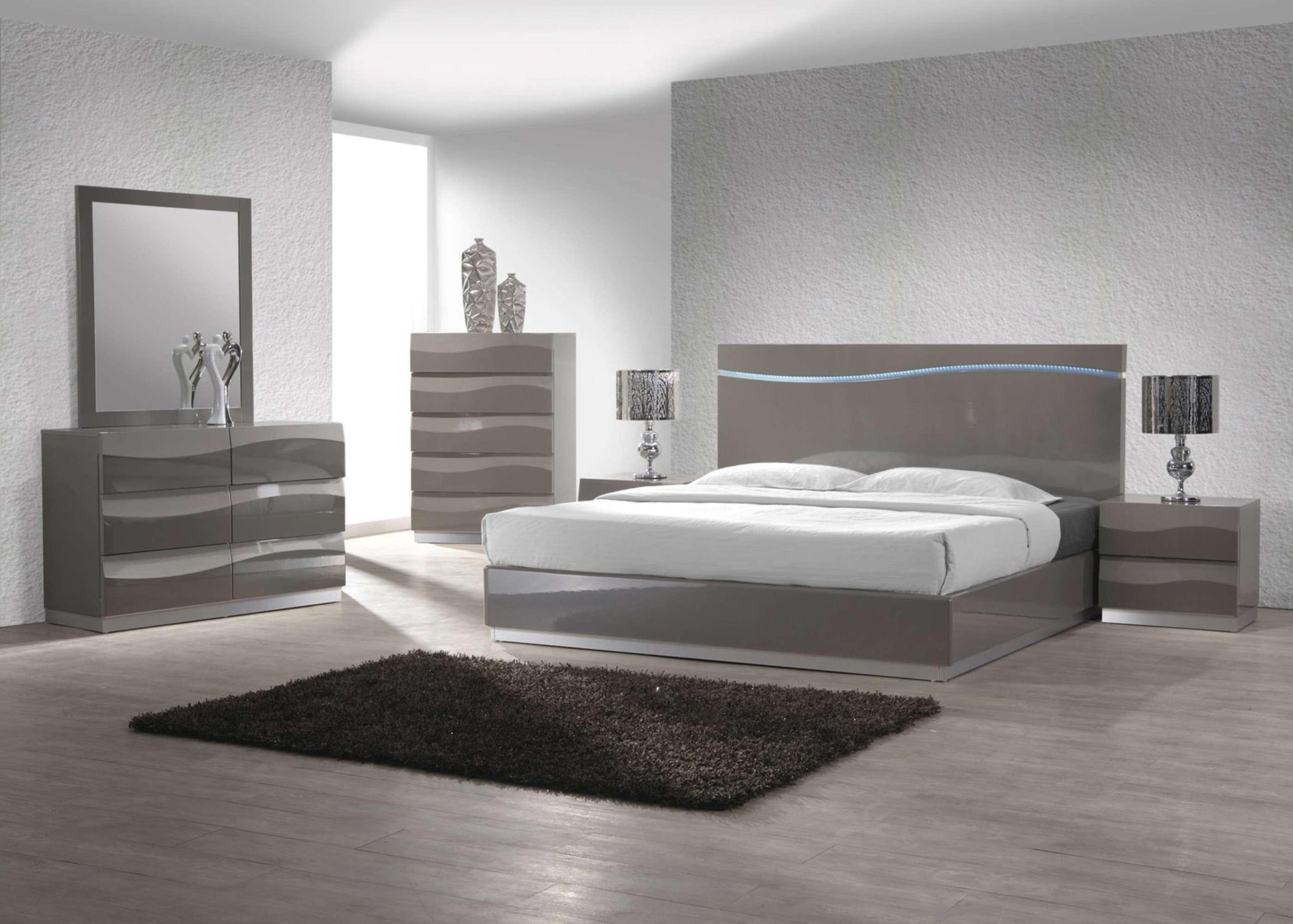 Chintaly - Delhi - Contemporary  King Size Bedroom Set - DELHI-KING-4PC veiw 6