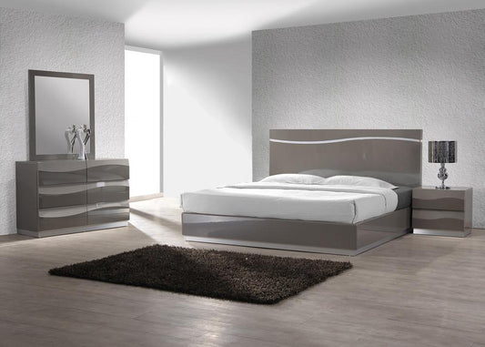 Chintaly - Delhi King Size 4 Piece Bedroom Set - DELHI-BED-KG_NS_DRS_MIR veiw 1