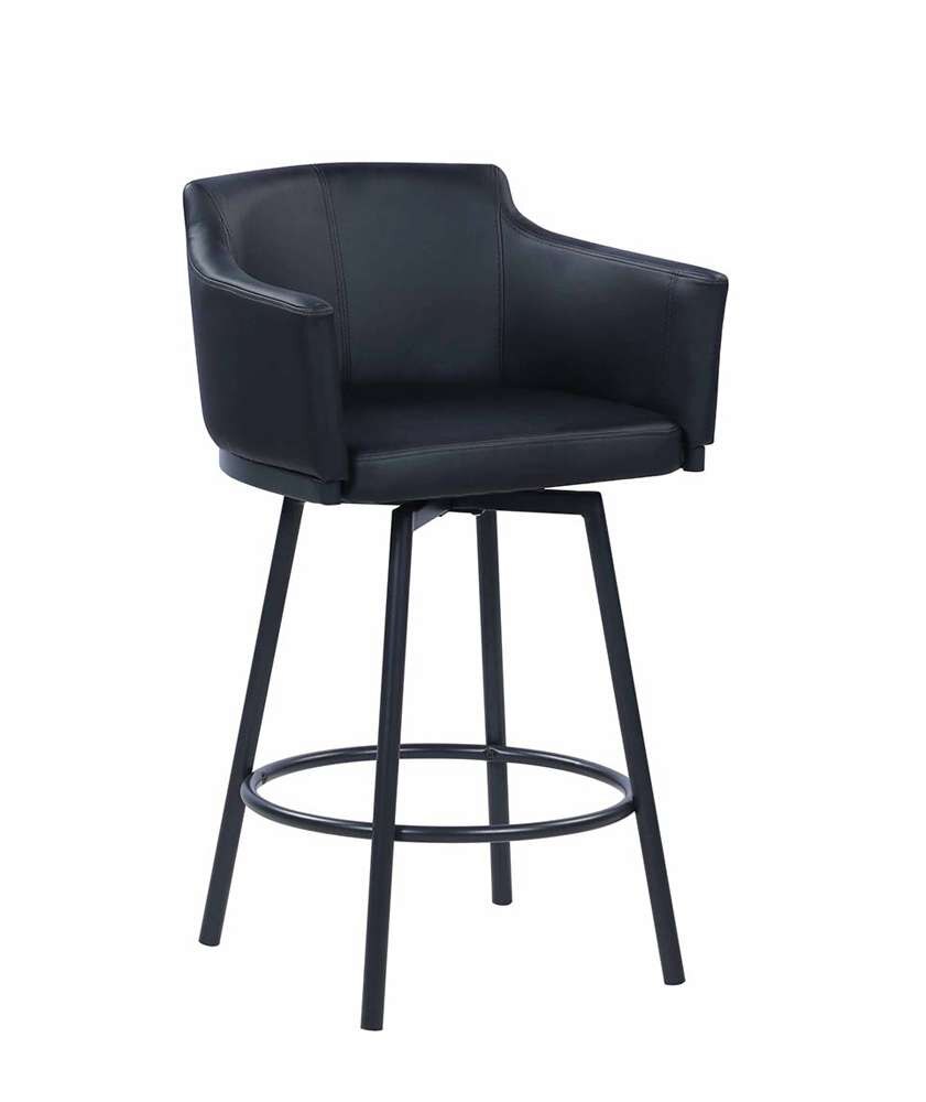 Chintaly - Demi Modern Club Counter Stool w/ Memory Swivel - DEMI-CS-BLK veiw 1