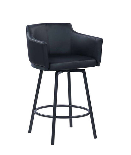 Chintaly - Demi Modern Club Counter Stool w/ Memory Swivel - DEMI-CS-BLK veiw 1