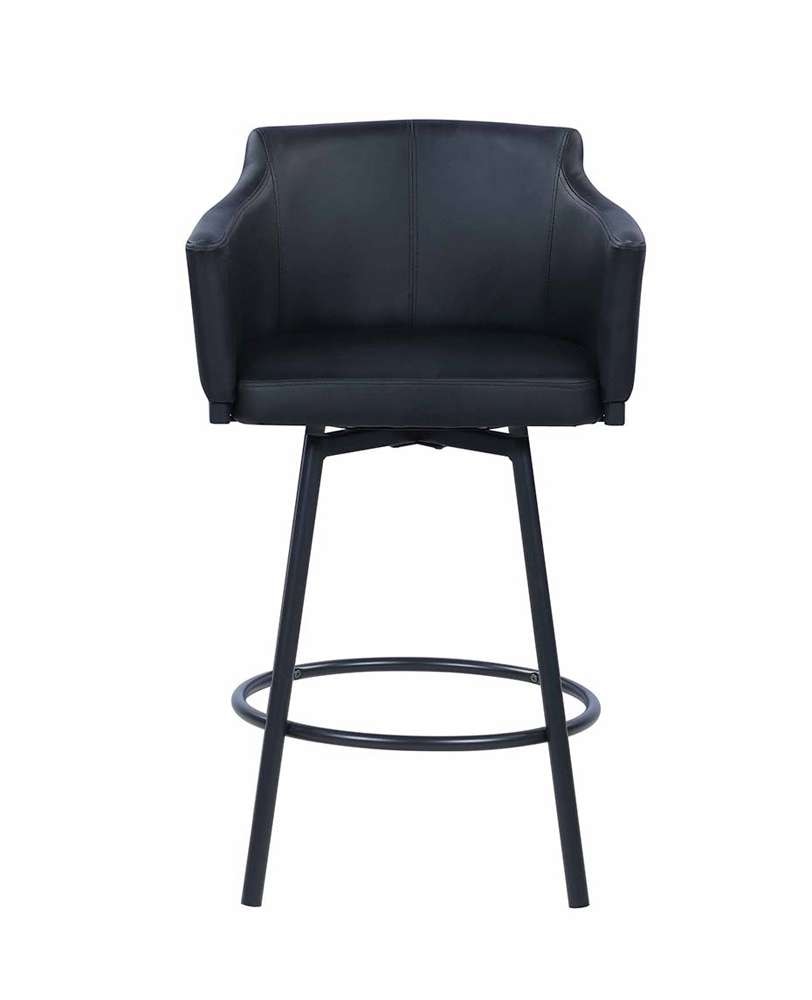Chintaly - Demi Modern Club Counter Stool w/ Memory Swivel - DEMI-CS-BLK veiw 2