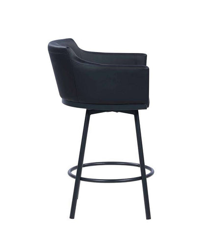 Chintaly - Demi Modern Club Counter Stool w/ Memory Swivel - DEMI-CS-BLK veiw 3