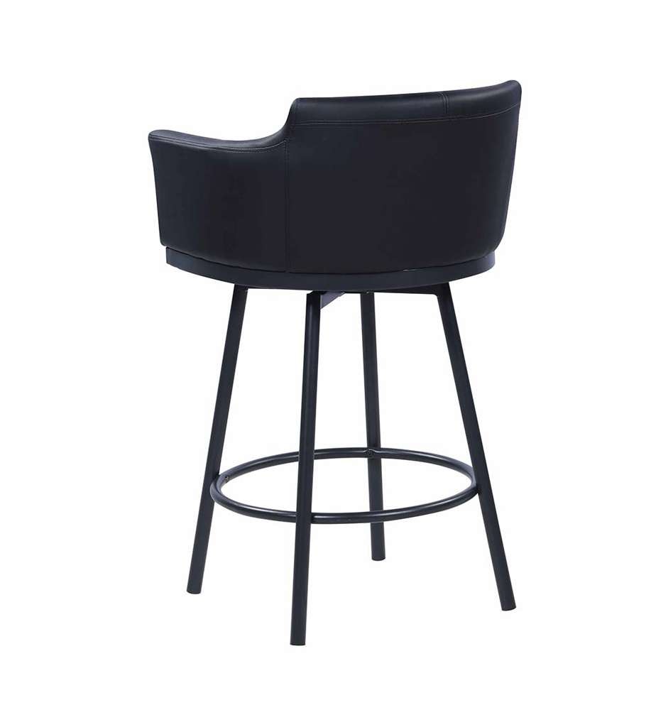 Chintaly - Demi Modern Club Counter Stool w/ Memory Swivel - DEMI-CS-BLK veiw 4