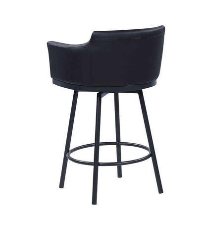 Chintaly - Demi Modern Club Counter Stool w/ Memory Swivel - DEMI-CS-BLK veiw 4