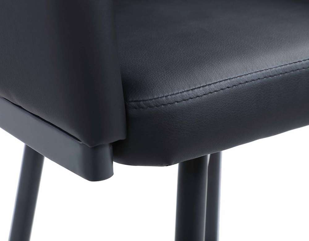 Chintaly - Demi Modern Club Counter Stool w/ Memory Swivel - DEMI-CS-BLK veiw 5