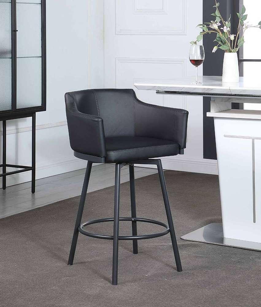 Chintaly - Demi Modern Club Counter Stool w/ Memory Swivel - DEMI-CS-BLK veiw 6
