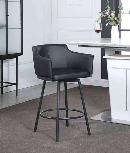 Chintaly - Demi Modern Club Counter Stool w/ Memory Swivel - DEMI-CS-BLK veiw 6