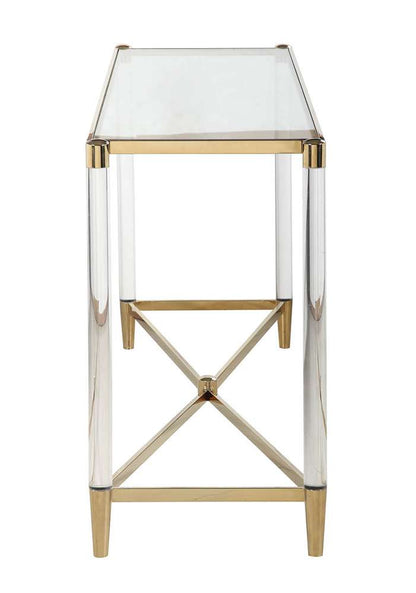 Chintaly - Denali Rectangular Glass Top Sofa Table - DENALI-ST veiw 3