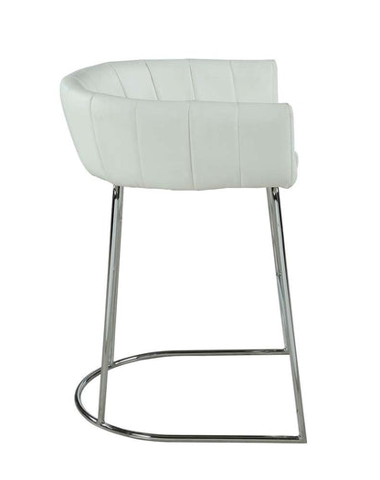 Chintaly - Denise Contemporary Channel Back Counter Stool - DENISE-CS-WHT veiw 3