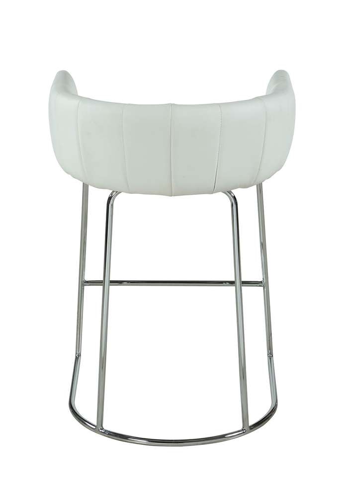 Chintaly - Denise Contemporary Channel Back Counter Stool - DENISE-CS-WHT veiw 4