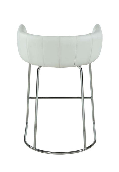 Chintaly - Denise Contemporary Channel Back Counter Stool - DENISE-CS-WHT veiw 4