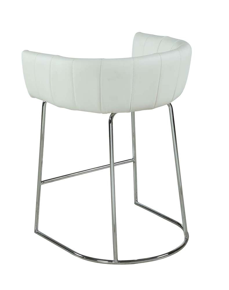 Chintaly - Denise Contemporary Channel Back Counter Stool - DENISE-CS-WHT veiw 5